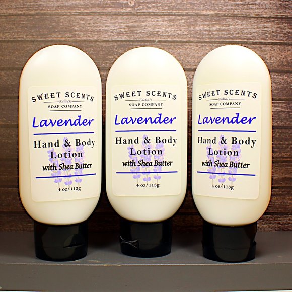 Lavender Hand & Body Lotion w/Shea Butter - Sweet Scents (3) 4 ounce bottles - Picture 1 of 1